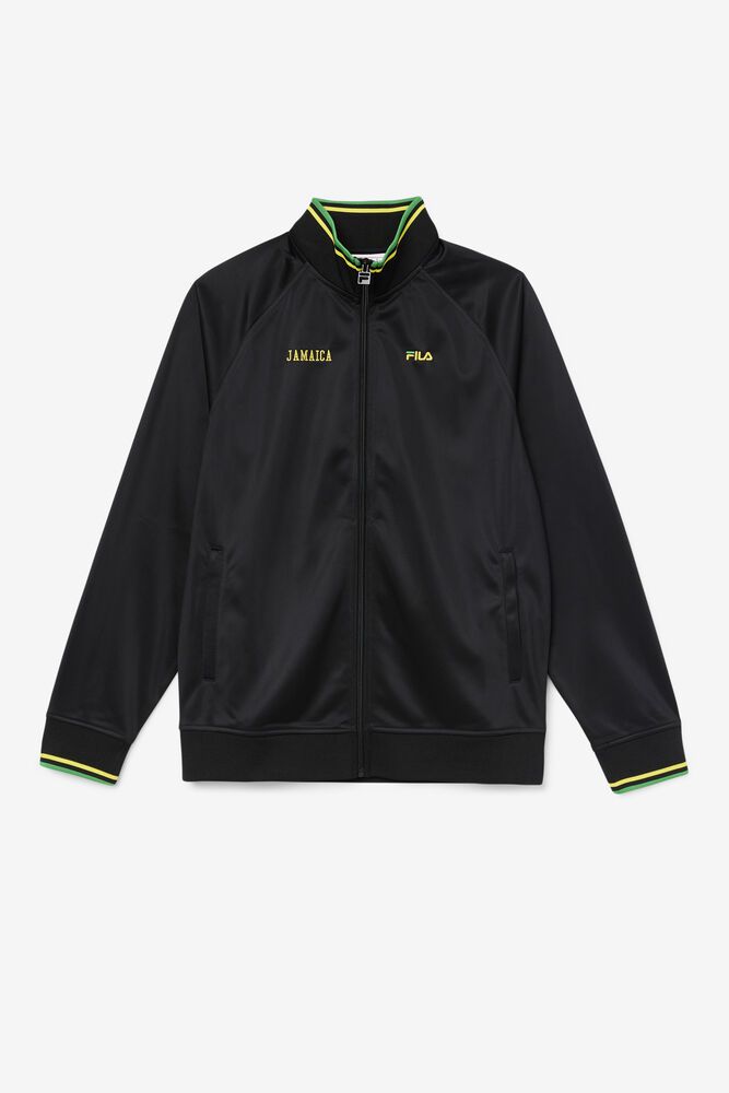 Fila Jamaica Track Jacket Black - Mens - 01867JAEN